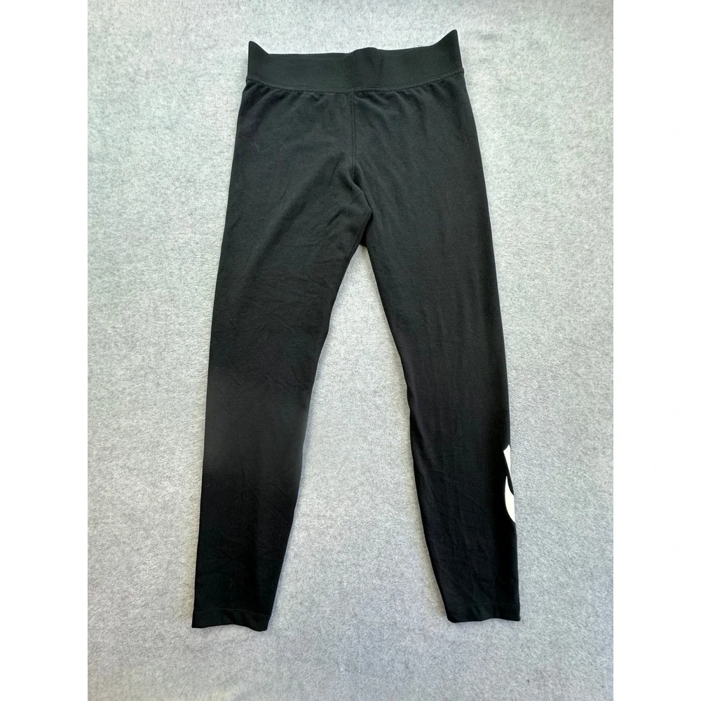 Nike Sportswear Girls Leggings Black White Futura Logo Cotton Blend Size Medium